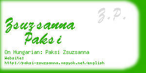 zsuzsanna paksi business card